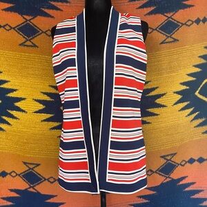 Vintage Union Made Dacron Poly Sleevless cardigan Vest. Small/Medium. USA.